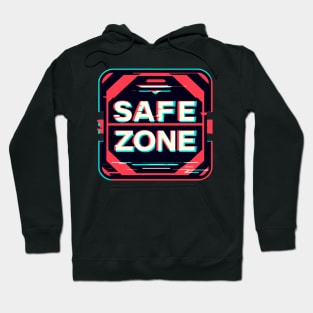 Safe zone Retro Gaming Glitch Hoodie